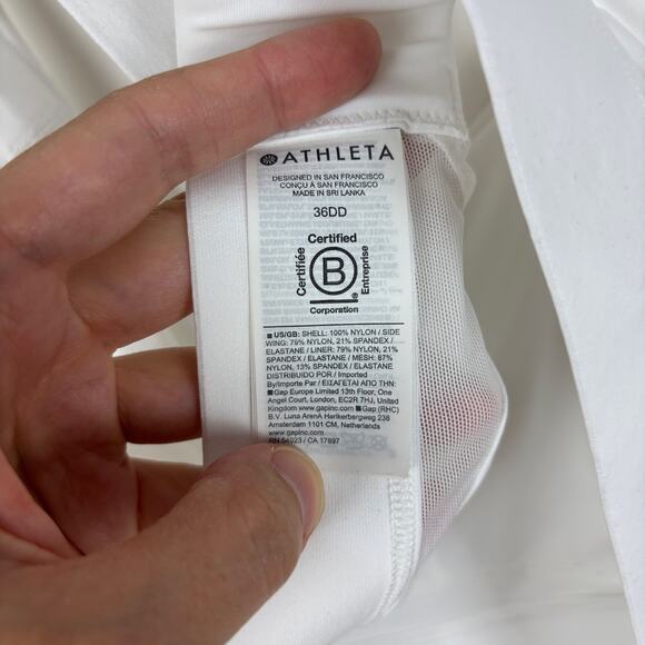 Athleta Invincible Sports Bra Bright White 36DD style 820325 (2024) athletic - Picture 11 of 12
